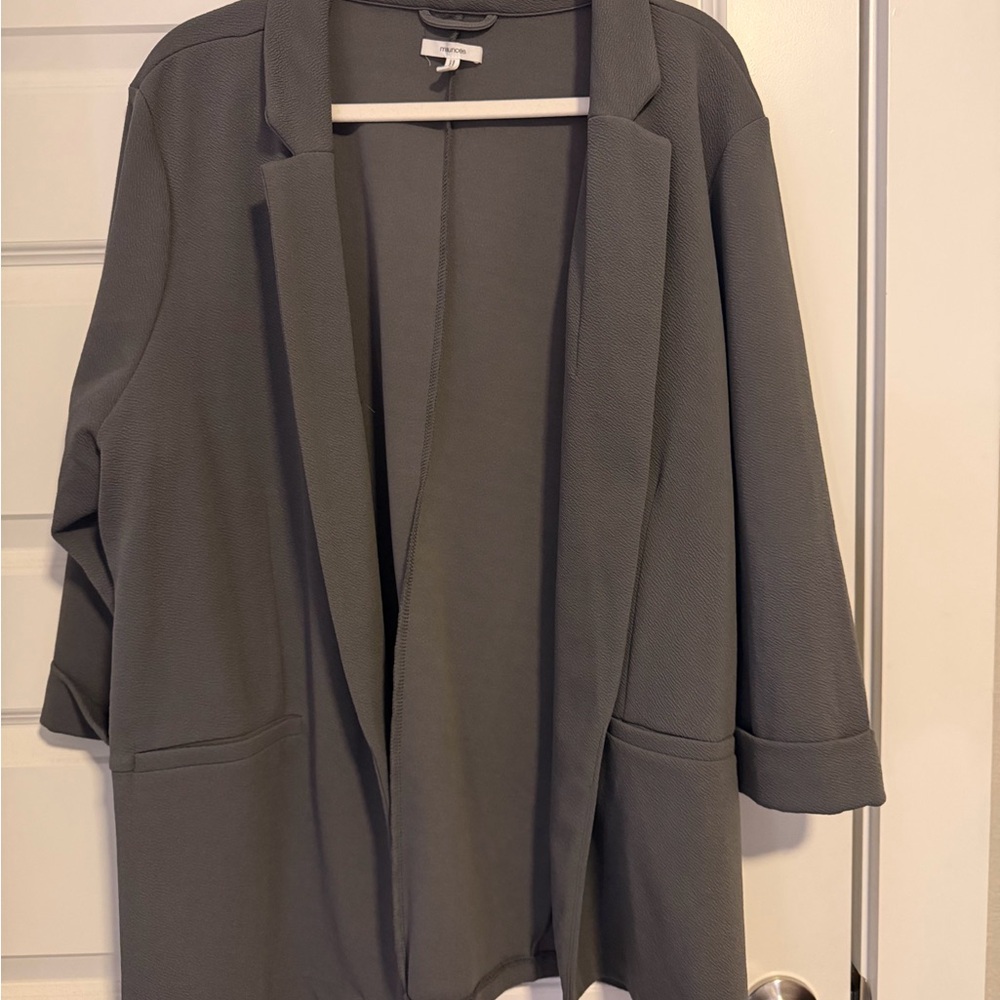 Maurices Charcoal Open Front Jacket